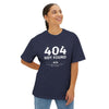 404 Not Found Tee - Unisex Oversized Boxy Tee, Trendy Black Tee