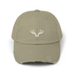 Distressed Antler Cap - Unisex Baseball Hat, Casual Outdoor Style, Gift for Nature Lovers, Birthday & Holidays