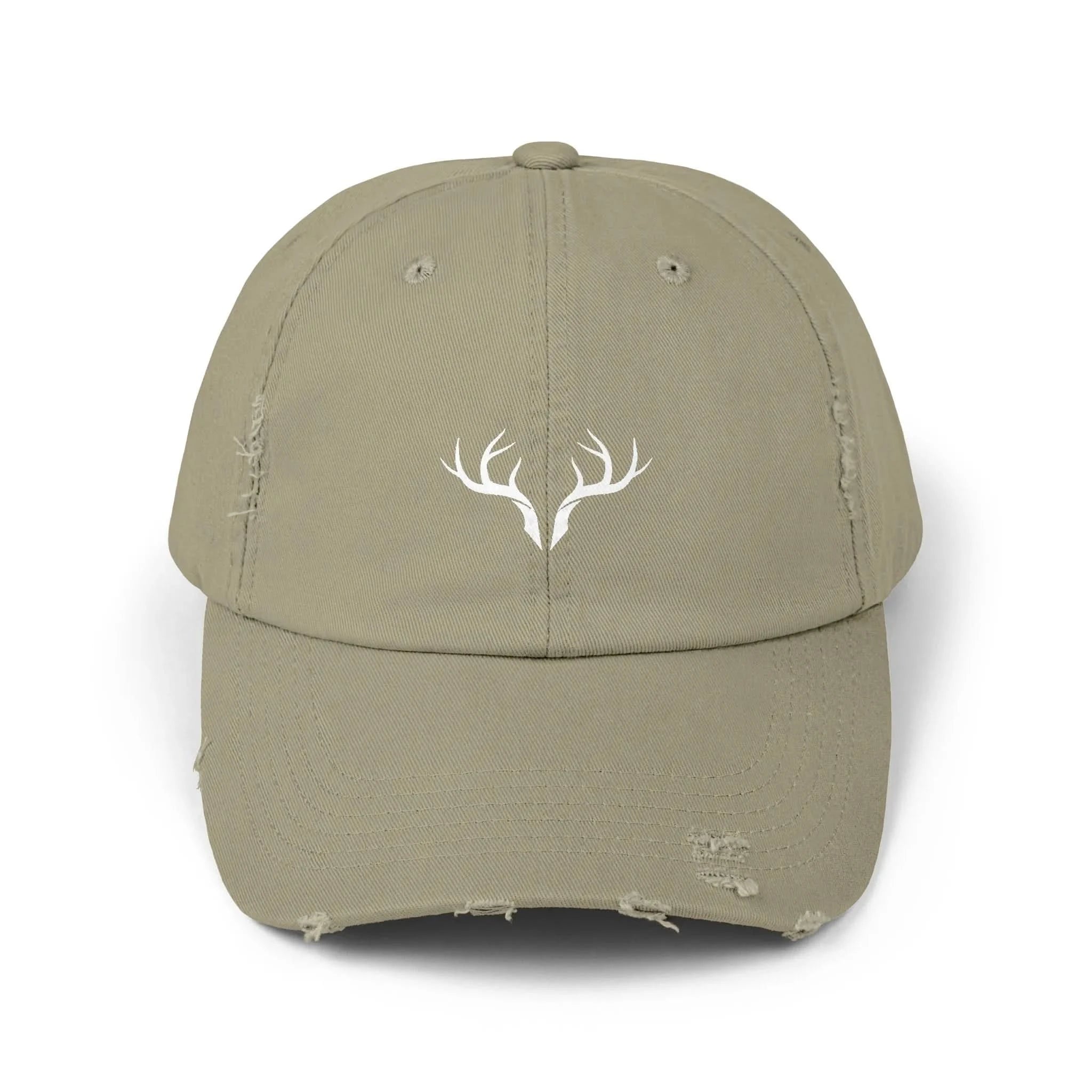 Distressed Antler Cap - Unisex Baseball Hat, Casual Outdoor Style, Gift for Nature Lovers, Birthday & Holidays