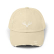 Distressed Antler Cap - Unisex Baseball Hat, Casual Outdoor Style, Gift for Nature Lovers, Birthday & Holidays