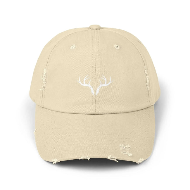 Distressed Antler Cap - Unisex Baseball Hat, Casual Outdoor Style, Gift for Nature Lovers, Birthday & Holidays