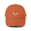 Distressed Antler Cap - Unisex Baseball Hat, Casual Outdoor Style, Gift for Nature Lovers, Birthday & Holidays