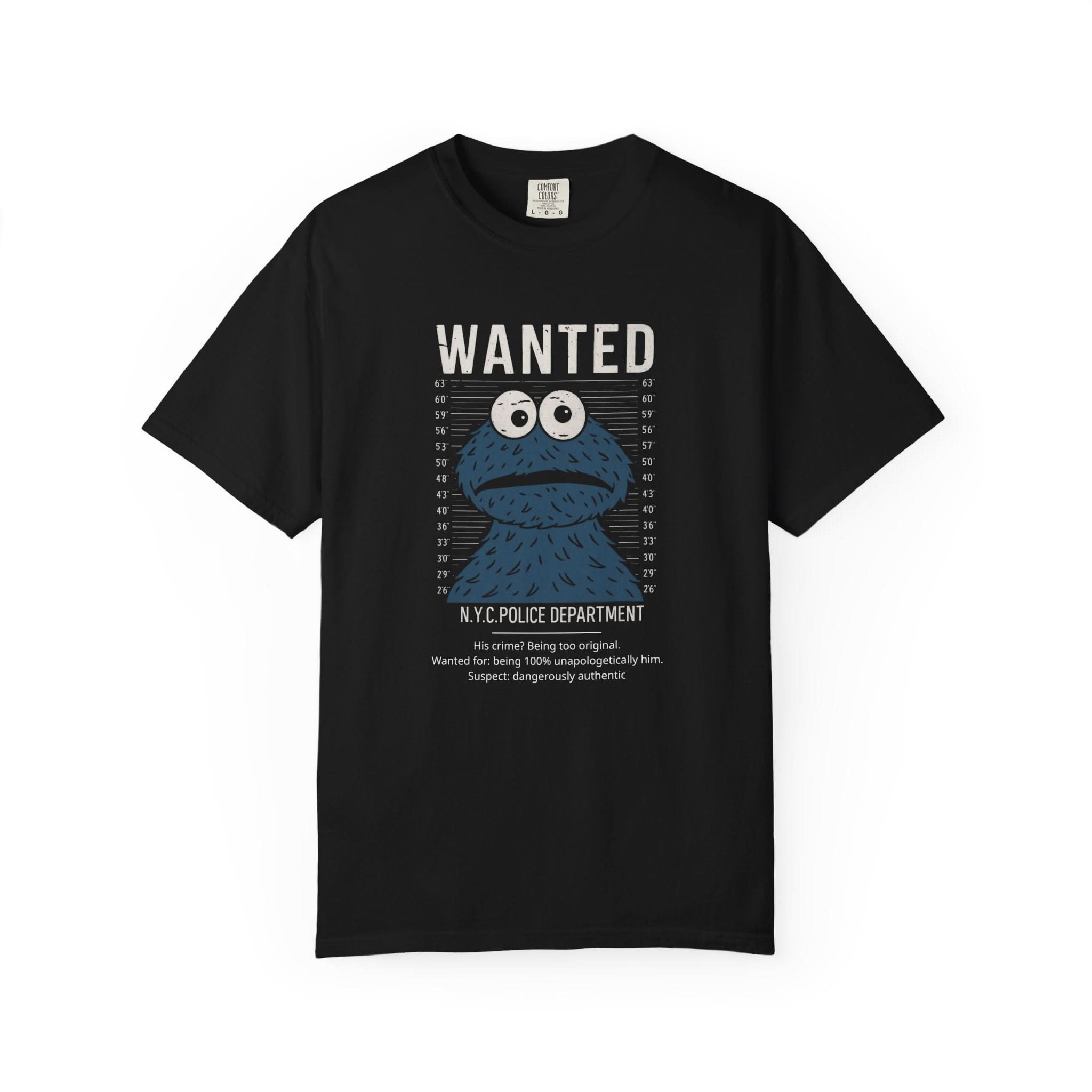 Wanted Sesame Monster T-Shirt, Funny Graphic Tee .