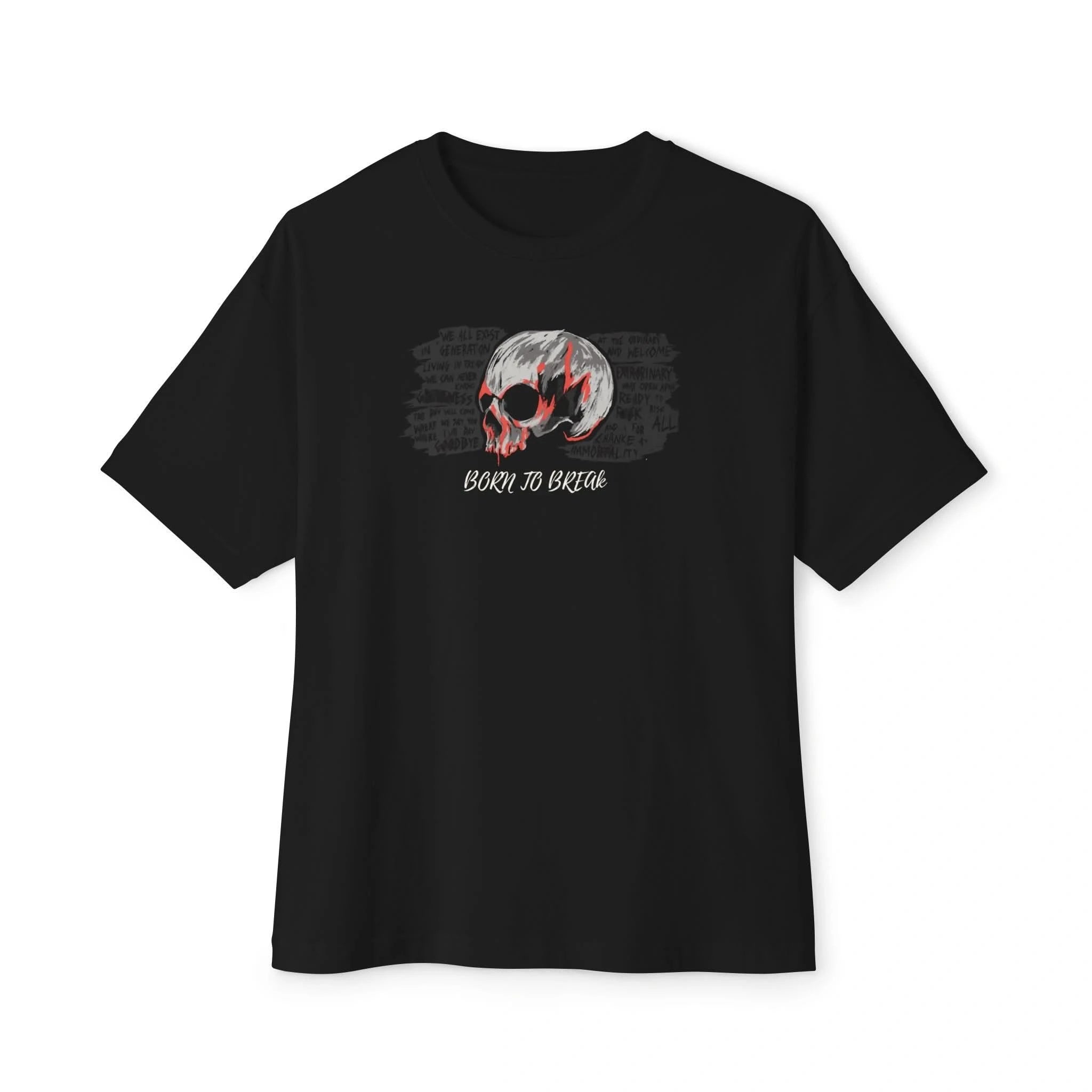 Edgy Graphic Tee, Born to Die Oversized T-Shirt for Casual Wear, Unisex Fashion, Alternative Style, Goth Aesthetic, Everyday Comfort