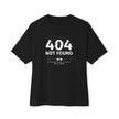 404 Not Found Tee - Unisex Oversized Boxy Tee, Trendy Black Tee