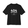 404 Not Found Tee - Unisex Oversized Boxy Tee, Trendy Black Tee