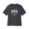 404 Not Found Tee - Unisex Oversized Boxy Tee, Trendy Black Tee