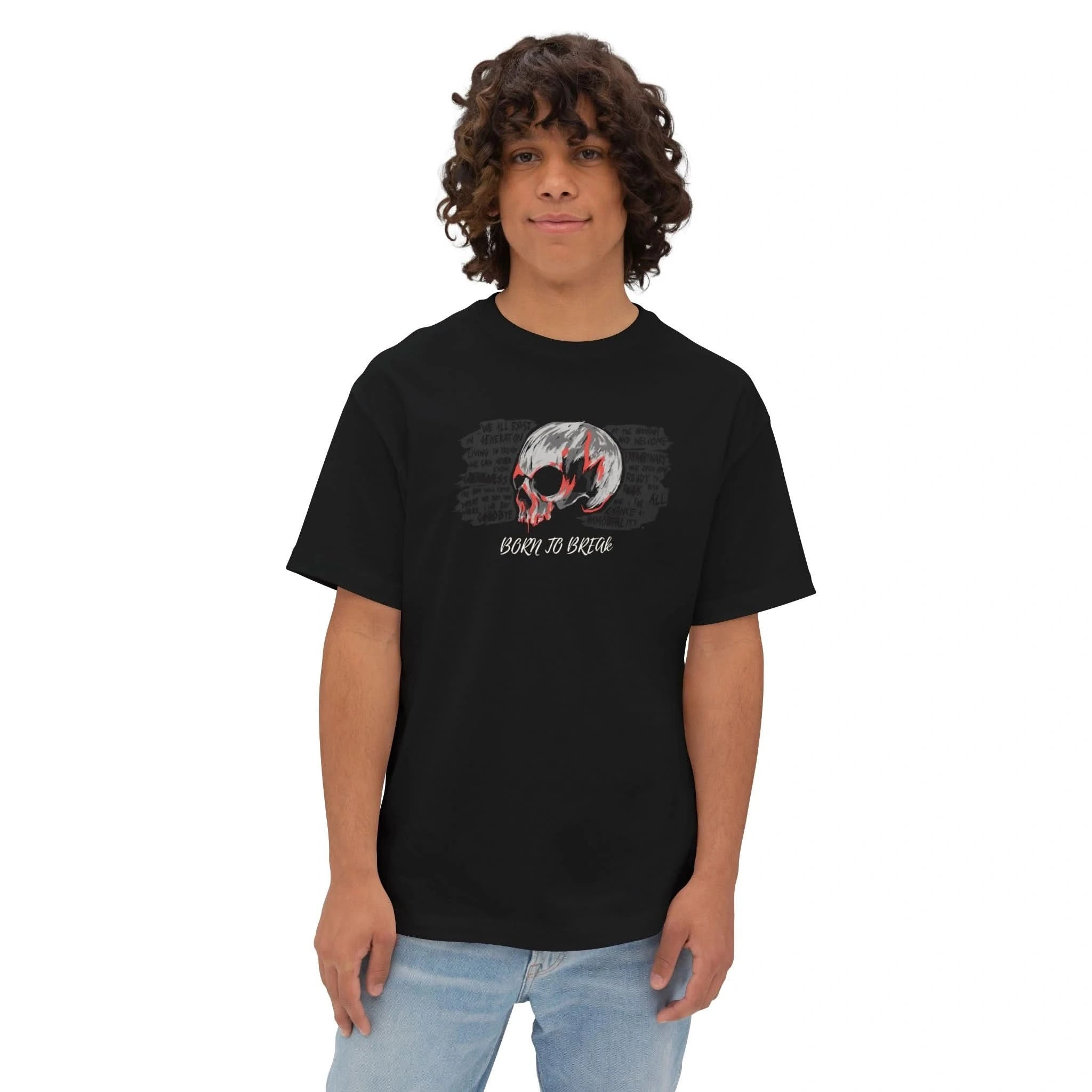 Edgy Graphic Tee, Born to Die Oversized T-Shirt for Casual Wear, Unisex Fashion, Alternative Style, Goth Aesthetic, Everyday Comfort