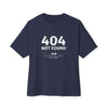 404 Not Found Tee - Unisex Oversized Boxy Tee, Trendy Black Tee