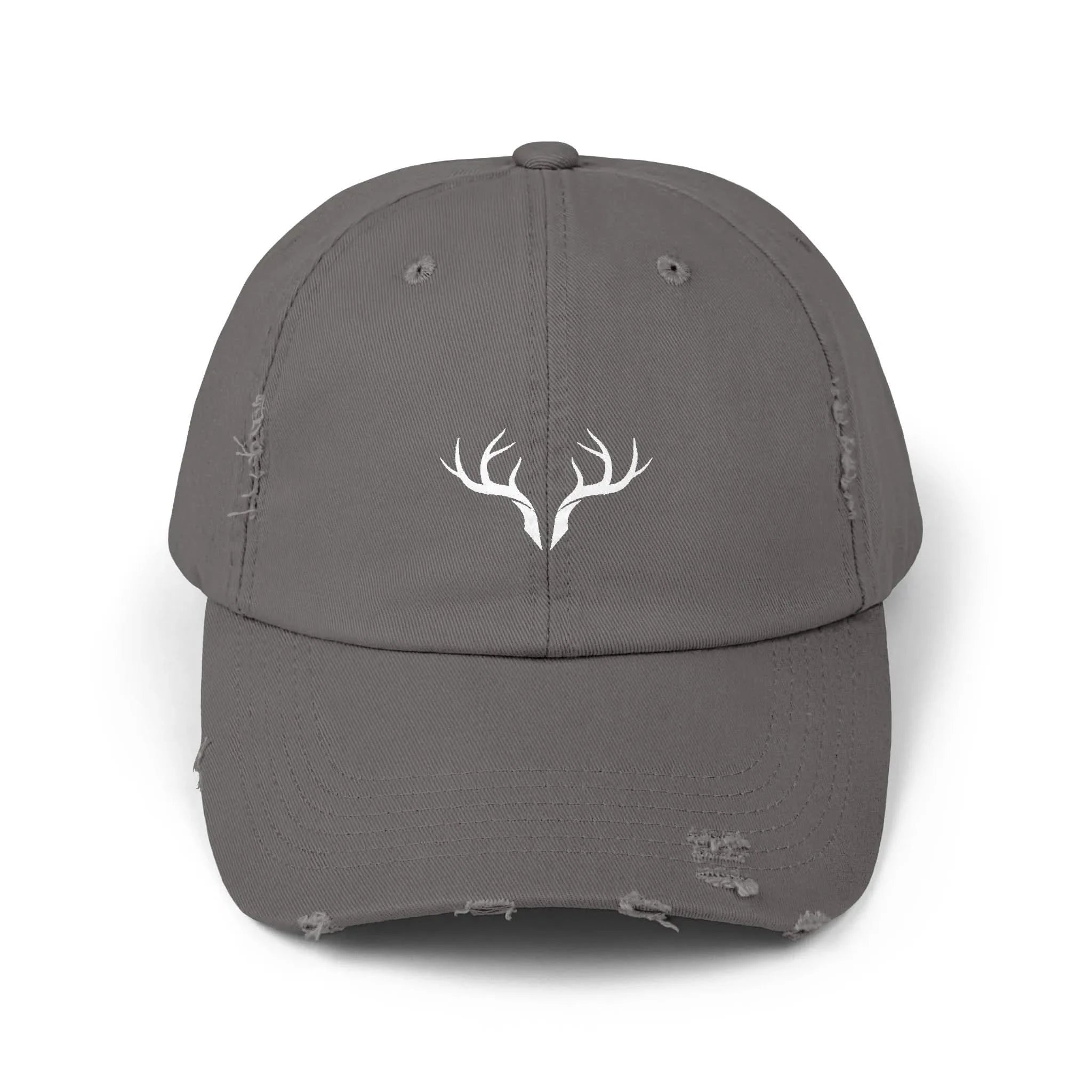 Distressed Antler Cap - Unisex Baseball Hat, Casual Outdoor Style, Gift for Nature Lovers, Birthday & Holidays