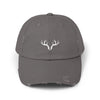 Distressed Antler Cap - Unisex Baseball Hat, Casual Outdoor Style, Gift for Nature Lovers, Birthday & Holidays