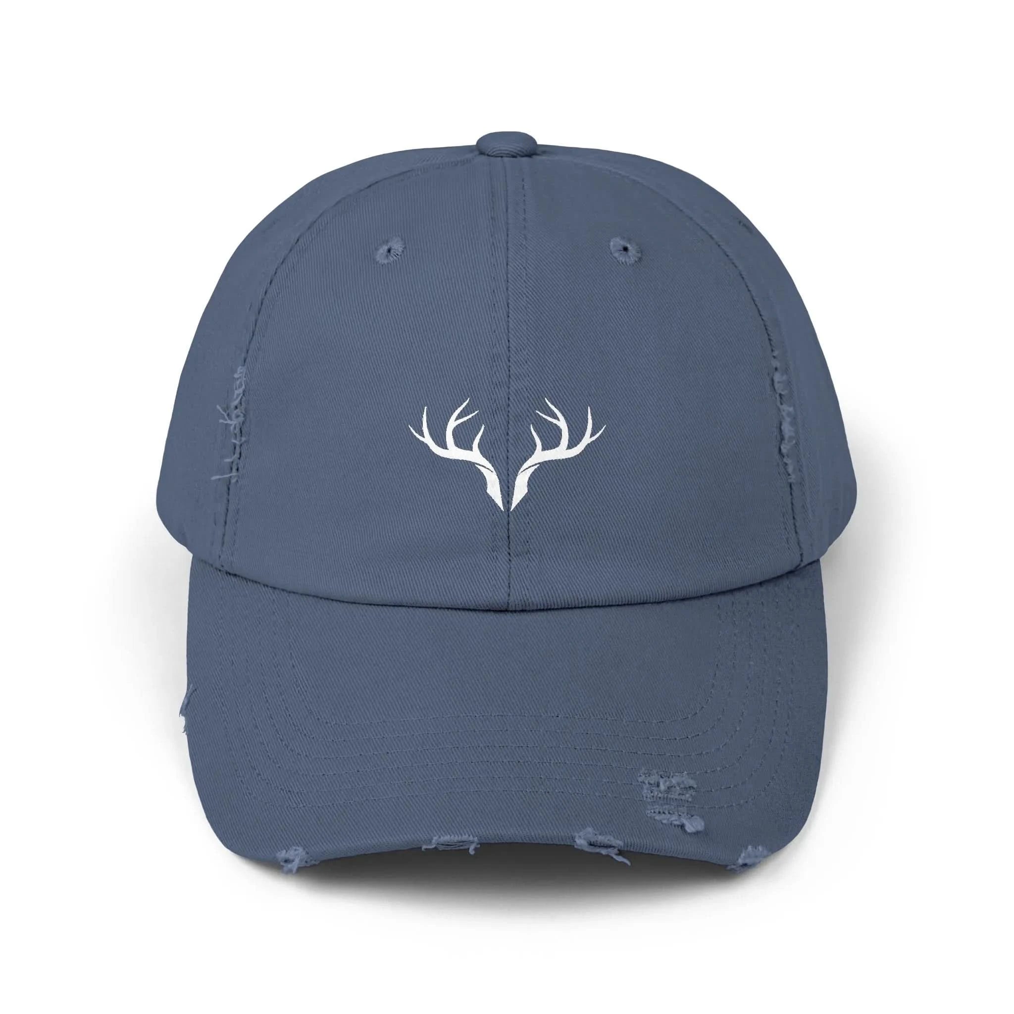 Distressed Antler Cap - Unisex Baseball Hat, Casual Outdoor Style, Gift for Nature Lovers, Birthday & Holidays