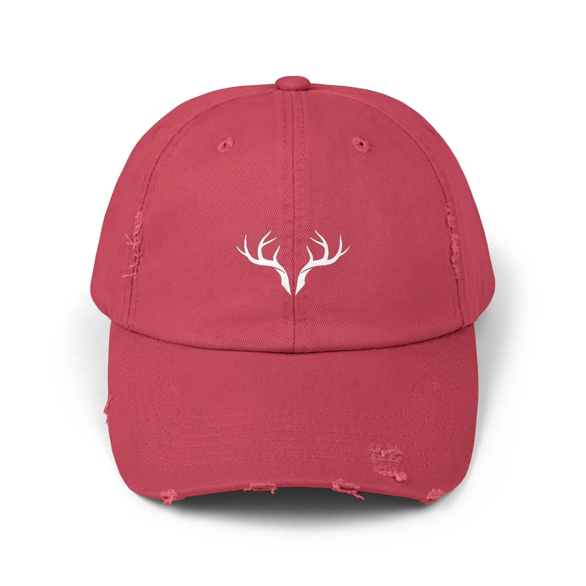 Distressed Antler Cap - Unisex Baseball Hat, Casual Outdoor Style, Gift for Nature Lovers, Birthday & Holidays