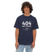 404 Not Found Tee - Unisex Oversized Boxy Tee, Trendy Black Tee