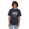 404 Not Found Tee - Unisex Oversized Boxy Tee, Trendy Black Tee