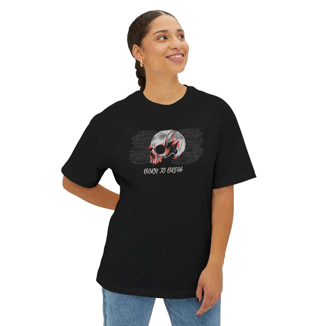 Edgy Graphic Tee, Born to Die Oversized T-Shirt for Casual Wear, Unisex Fashion, Alternative Style, Goth Aesthetic, Everyday Comfort