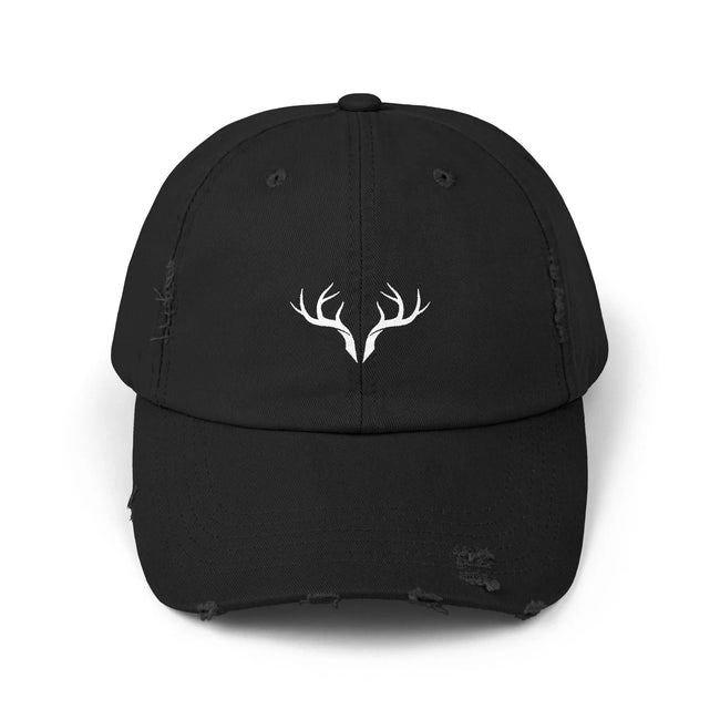 Distressed Antler Cap - Unisex Baseball Hat, Casual Outdoor Style, Gift for Nature Lovers, Birthday & Holidays