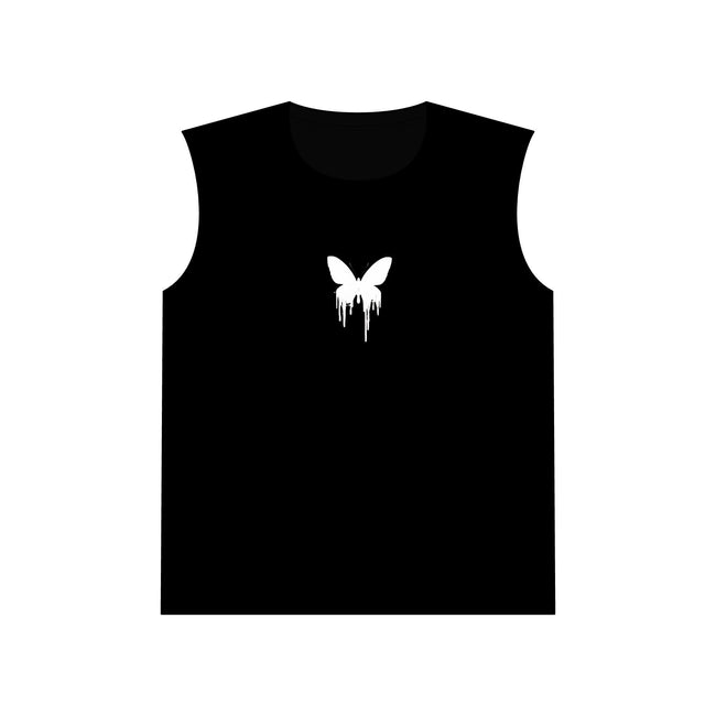 Butterfly Drip Unisex Muscle Tank, Casual Wear, Summer Tank Top