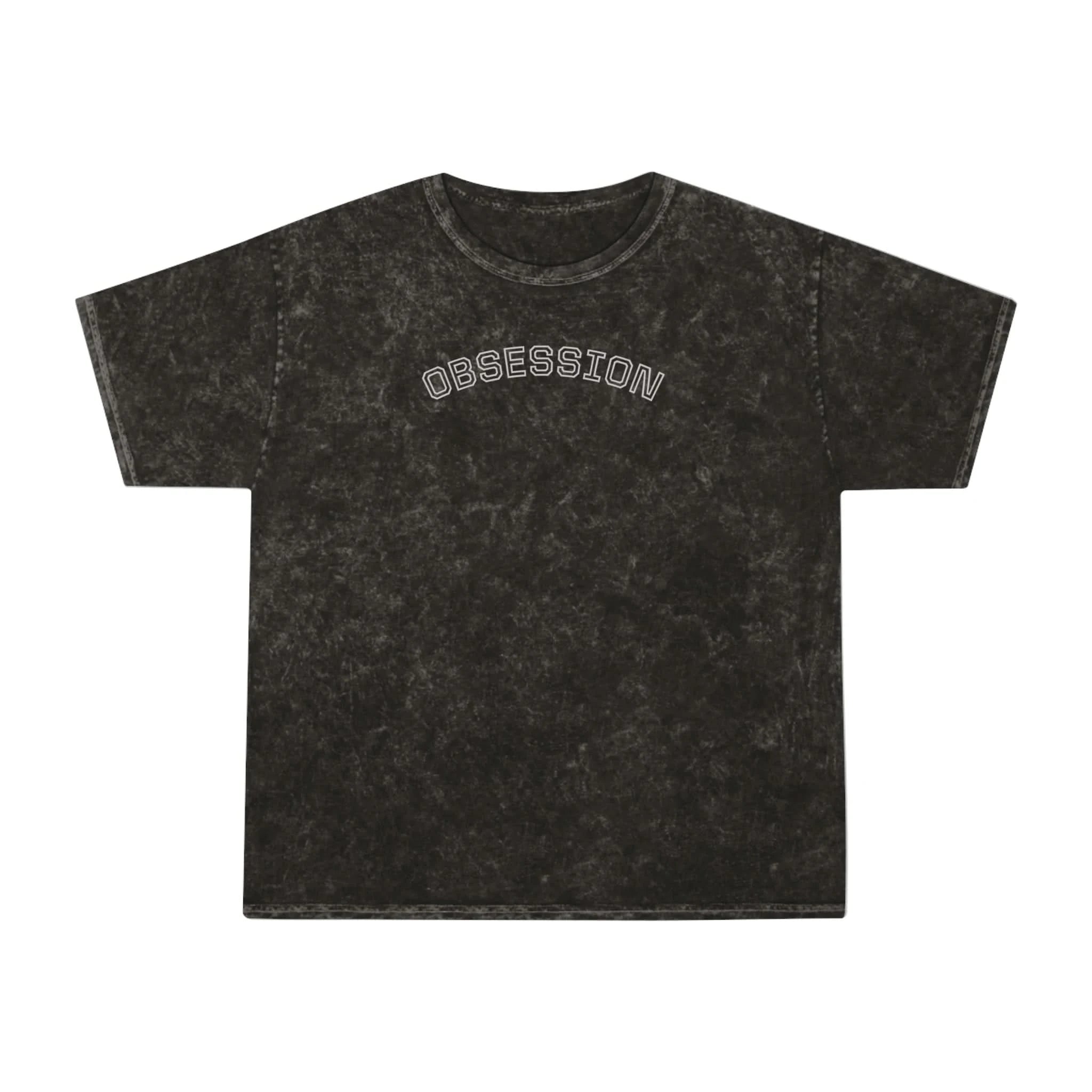 Unisex Mineral Wash T-Shirt, Obsession Graphic Tee, Vintage Style Shirt,Trendy Fashion Statement