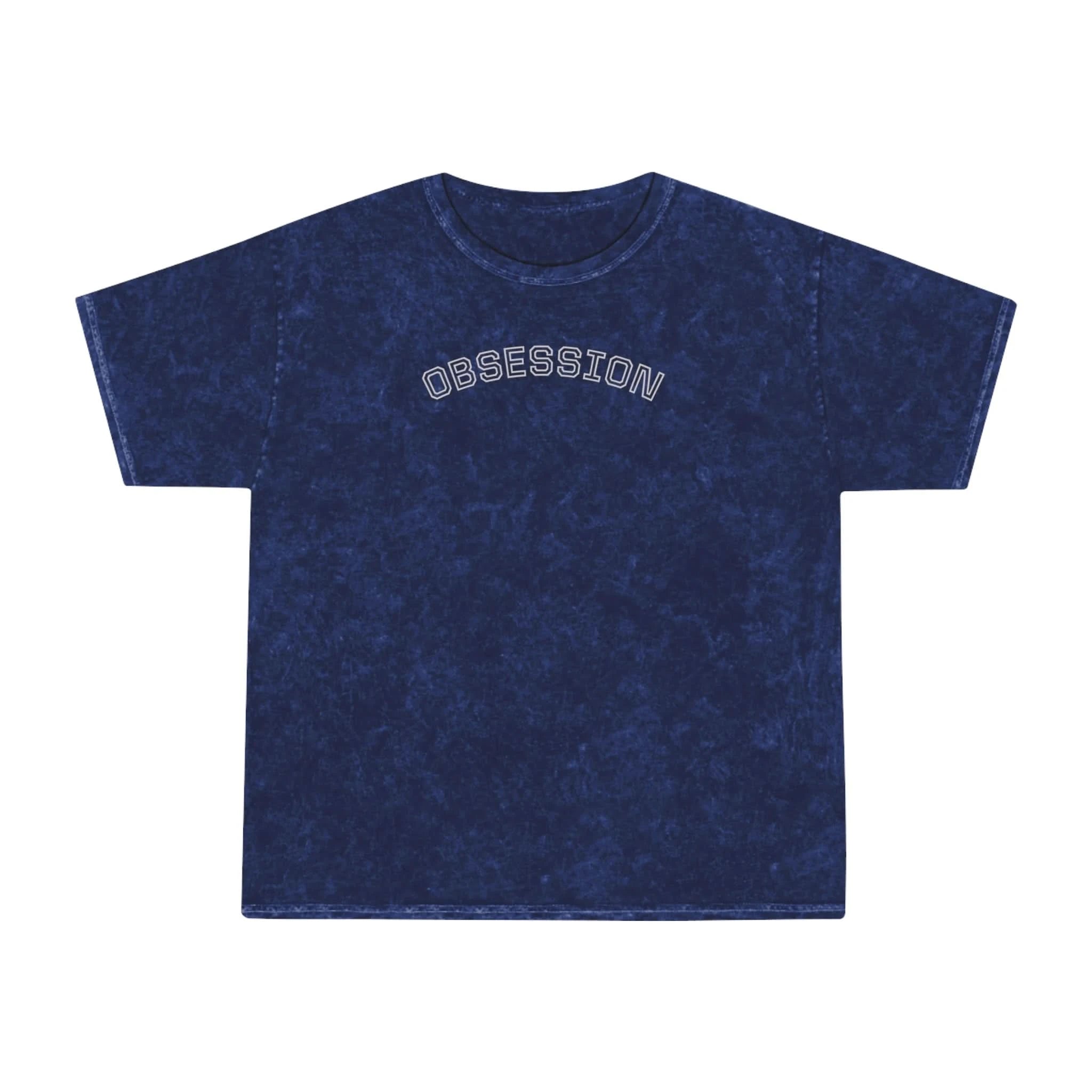 Unisex Mineral Wash T-Shirt, Obsession Graphic Tee, Vintage Style Shirt,Trendy Fashion Statement