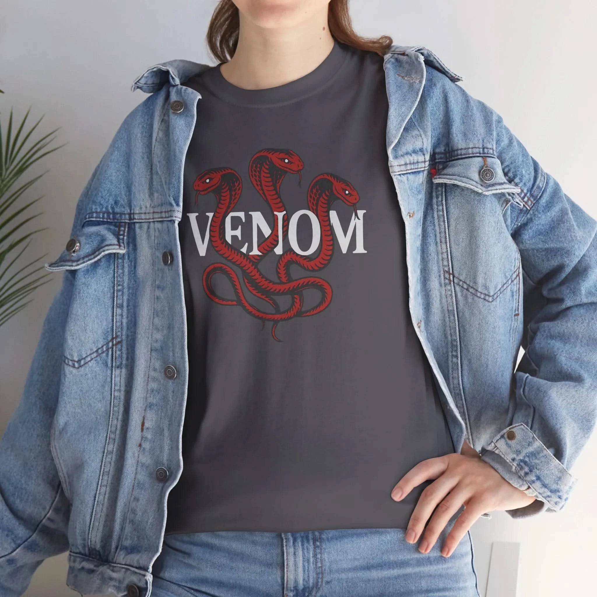 Venom Design Unisex Heavy Cotton Tee | Edgy Streetwear