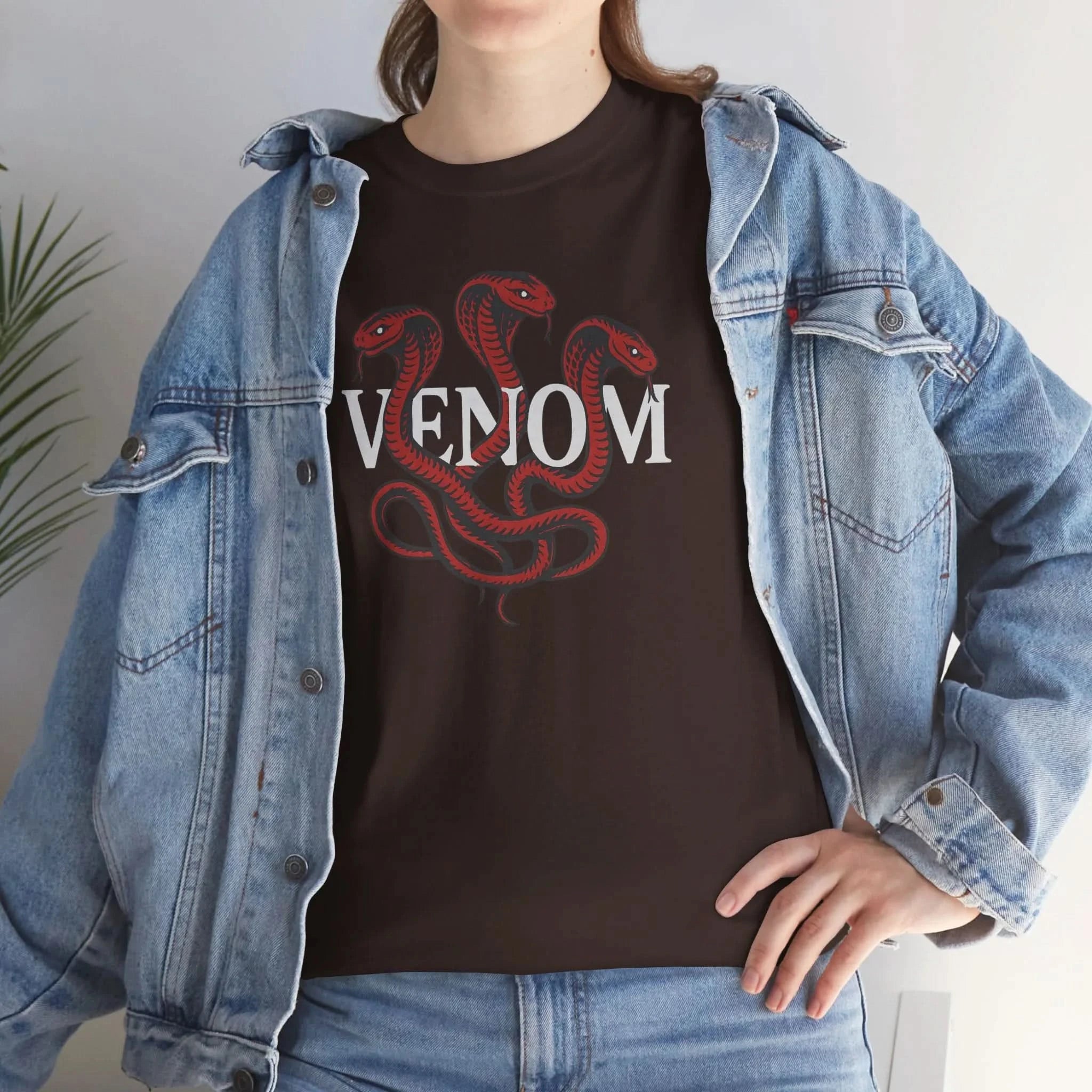 Venom Design Unisex Heavy Cotton Tee | Edgy Streetwear