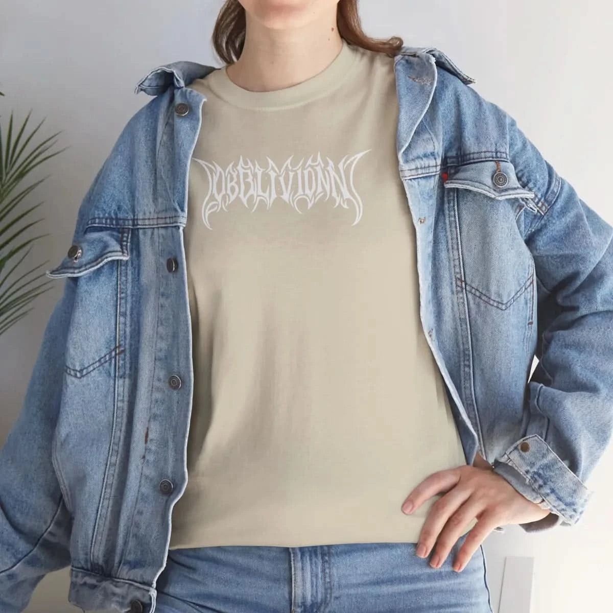 Unisex Heavy Cotton Tee with Edgy Design, Casual Fashion