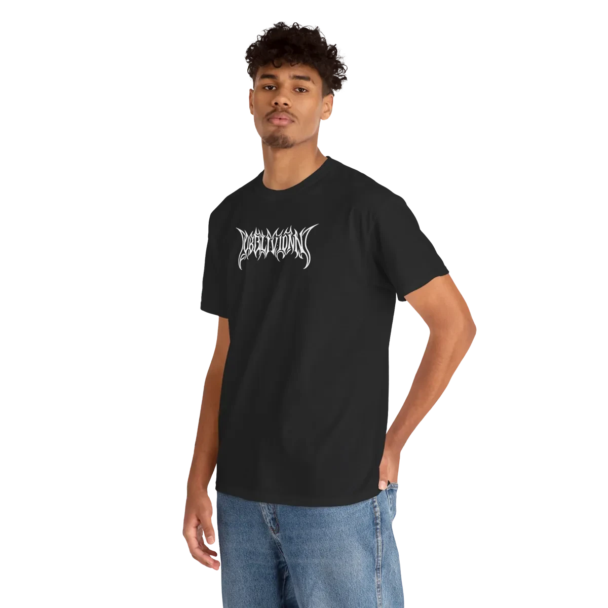 Unisex Heavy Cotton Tee with Edgy Design, Casual Fashion