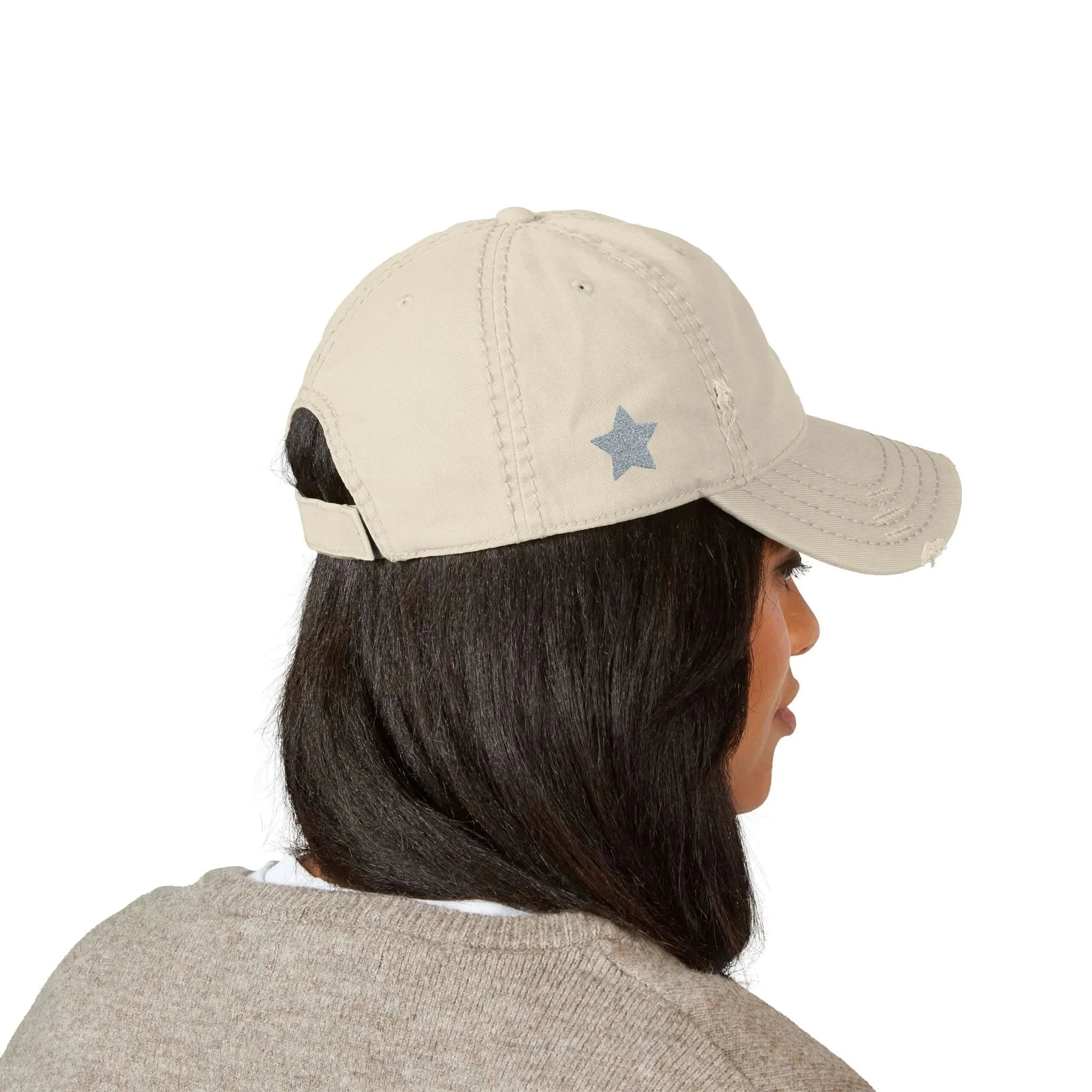 Distressed Dad Hat, Casual Everyday Cap, Relaxed Fit Cap