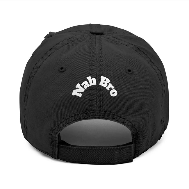 Distressed Dad Hat with 'Nah Bro' Embroidery | Casual Fashion Accessory, Gift for Dads, Trendy Cap, Everyday Wear, Outdoor Activities, [...]