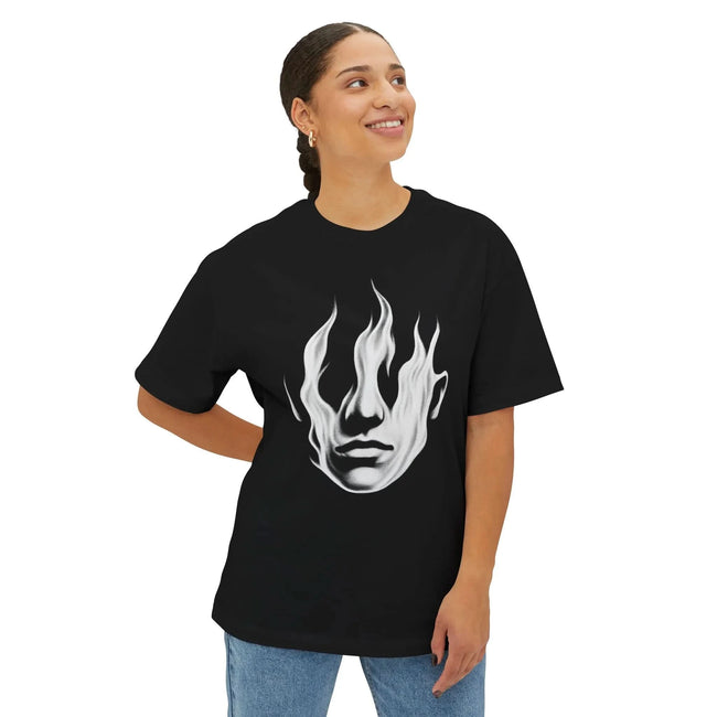 Unisex Oversized Boxy Tee - Edgy Graphic T-Shirt, Streetwear, Casual Outfit