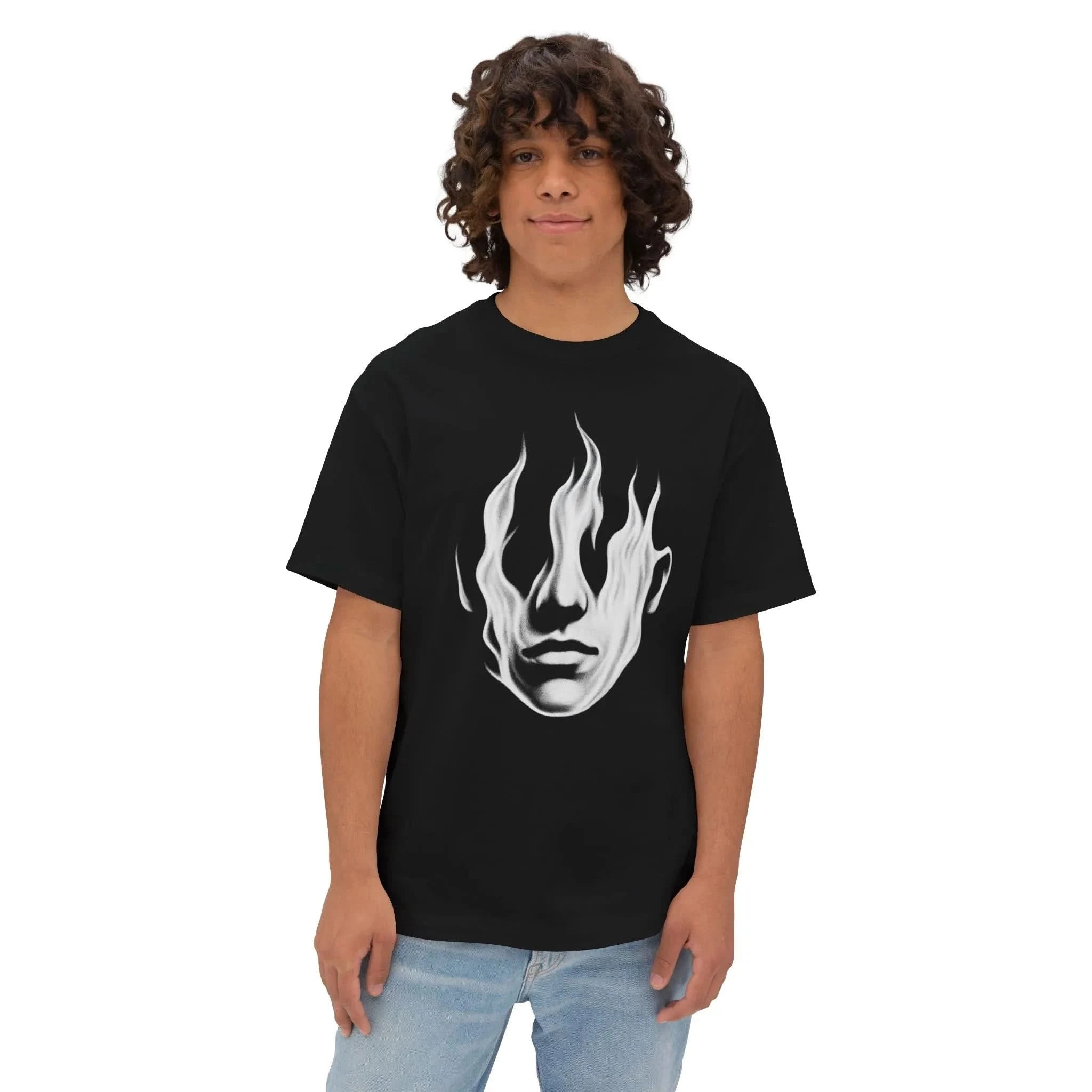 Unisex Oversized Boxy Tee - Edgy Graphic T-Shirt, Streetwear, Casual Outfit