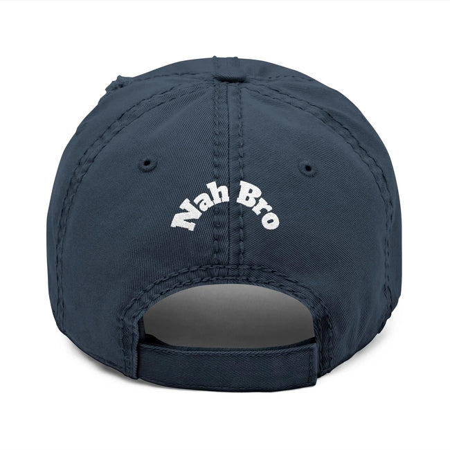 Distressed Dad Hat with 'Nah Bro' Embroidery | Casual Fashion Accessory, Gift for Dads, Trendy Cap, Everyday Wear, Outdoor Activities, [...]