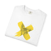 Vibrant Unisex Garment-Dyed T-Shirt with Bold Yellow Design, Trendy Fashion